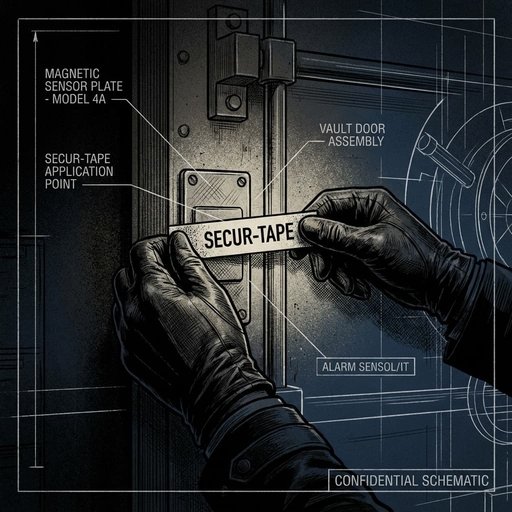 Technical diagram of bypassing the magnetic sensor with tape
