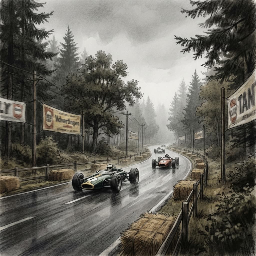 The Spa-Francorchamps circuit through the forests